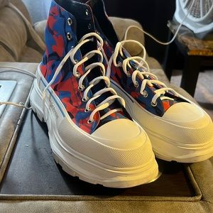 alexander mcqueen , size 45 blue/red